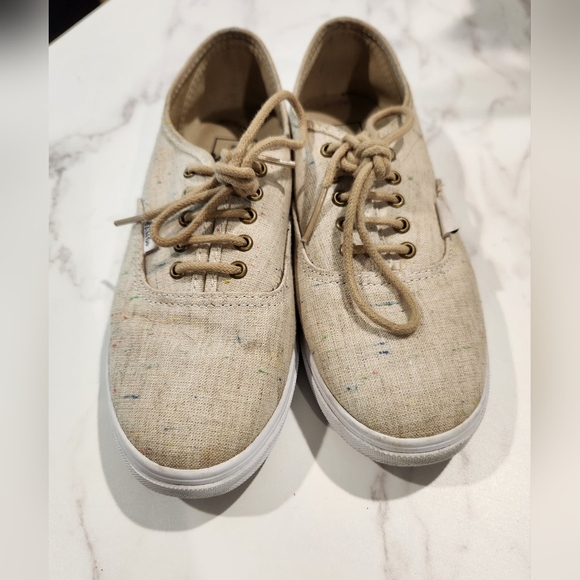 Vans Off The Wall Kahki Low Top Canvas Vans Shoes Unisex Womens 6.5 - Picture 6 of 9